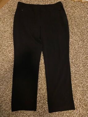 Croft and Barrow Classic Straight Leg Black Pants Size 18